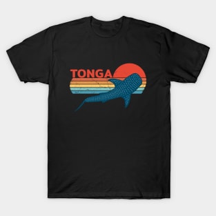 Whale Shark Kingdom of Tonga Vintage Travel Design T-Shirt
